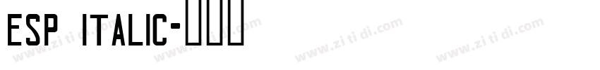 esp italic字体转换